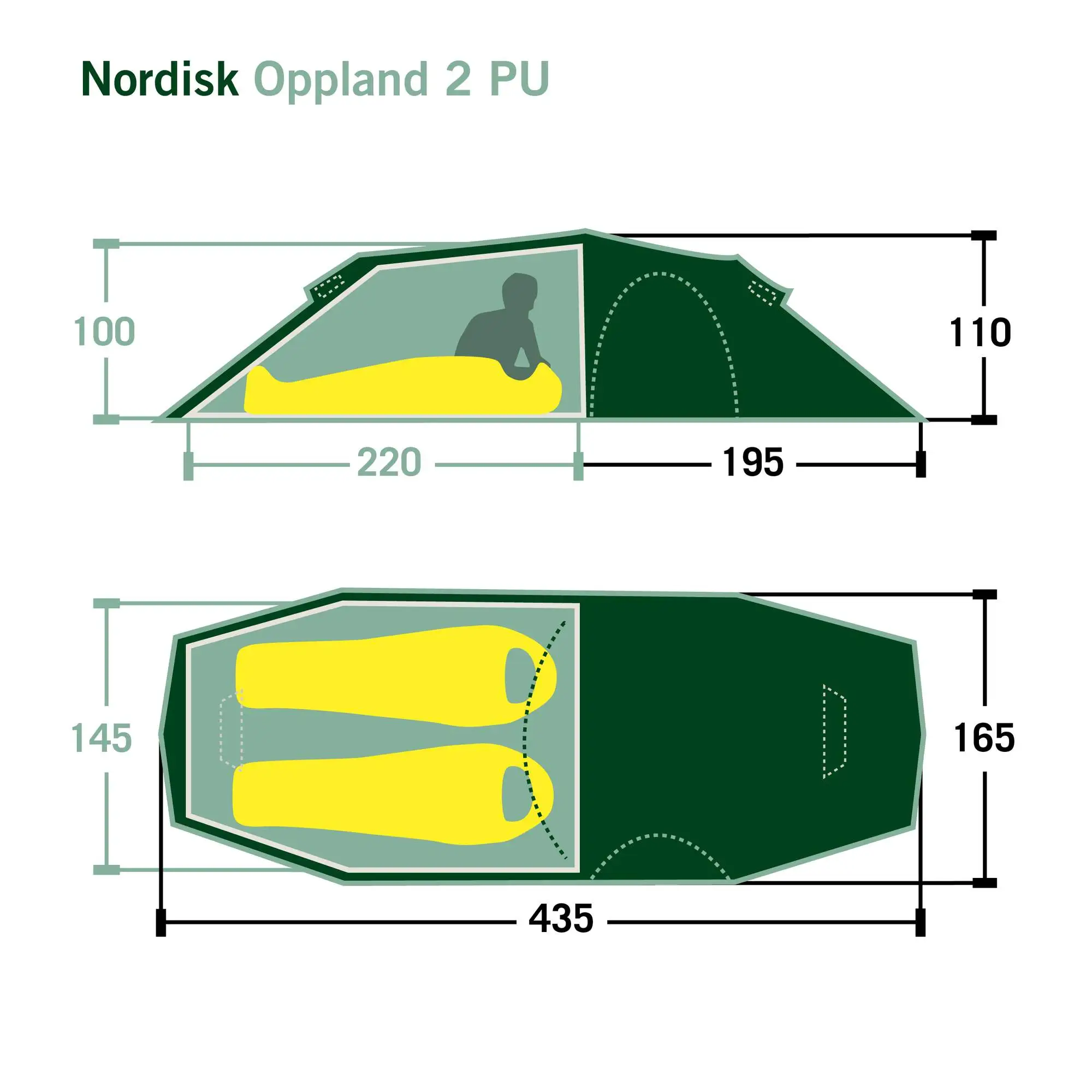 Nordisk OPPLAND 2 PU TENT - Tunnelzelt 4 Nordisk OPPLAND 2 PU TENT - Tunnelzelt – Bild 2
